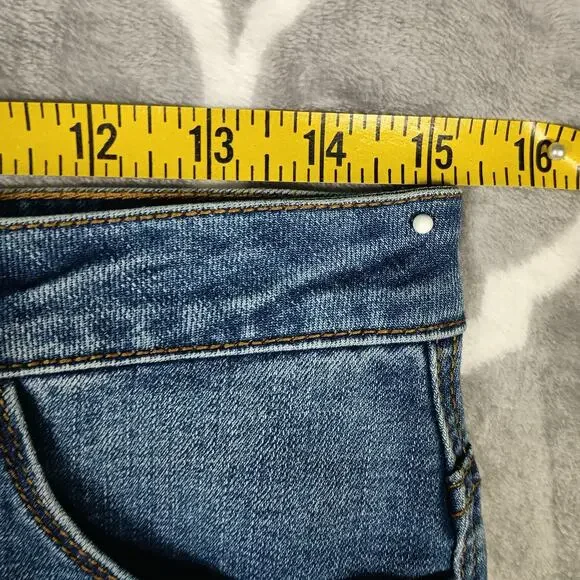 Best Mountain Denim Skirt Women Size L Blue Button Front Western Cowgirl Ranch - Picture 5 of 9